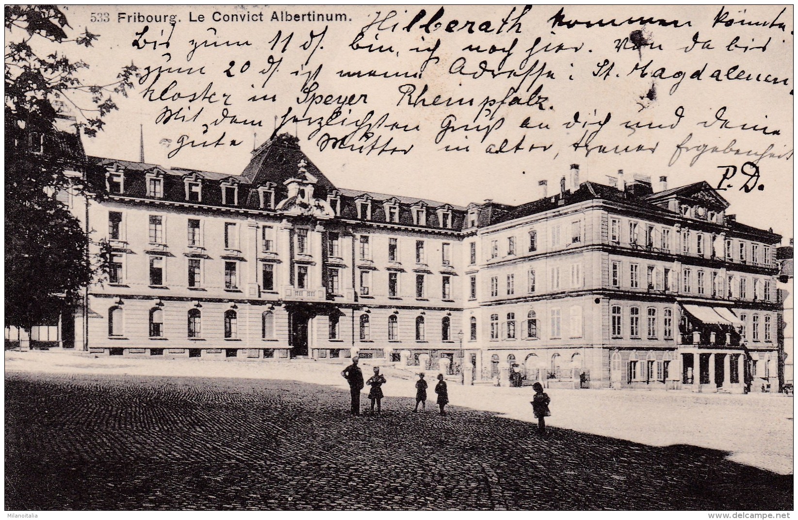 Fribourg - Le Convict Albertinum (522) * 5. 8. 1911 - Sonstige & Ohne Zuordnung