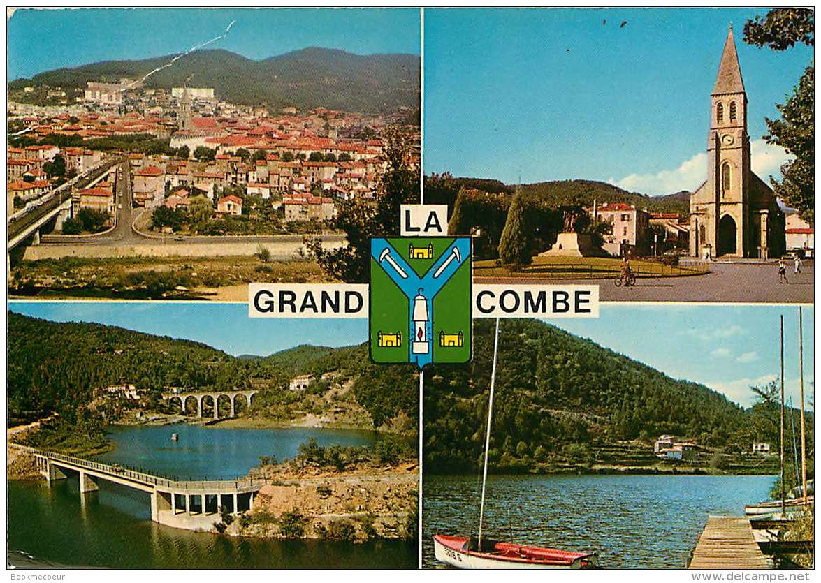 30 LA GRAND'COMBE  VUE GENERALE PLACE BOUSSAC BARRAGE STE CECILE LAC DES CAMBOUS - La Grand-Combe