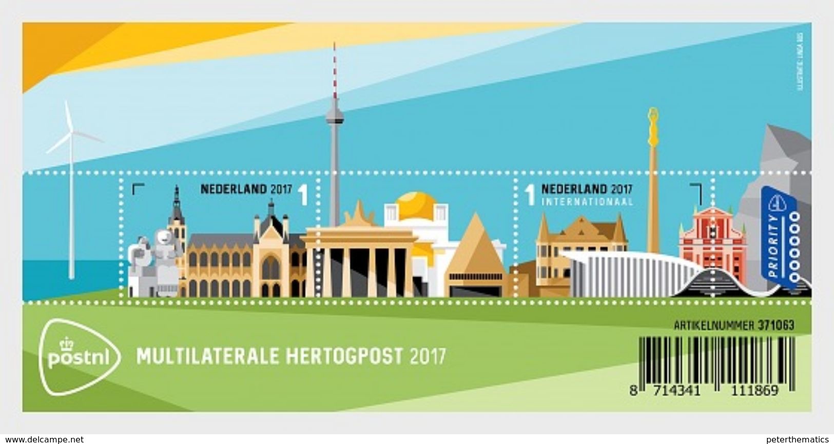 NETHERLANDS, 2017, MNH, JOINT ISSUE WITH LUXEMBOURG, MULTILATERAL DUE POST,SHEETLET - Joint Issues