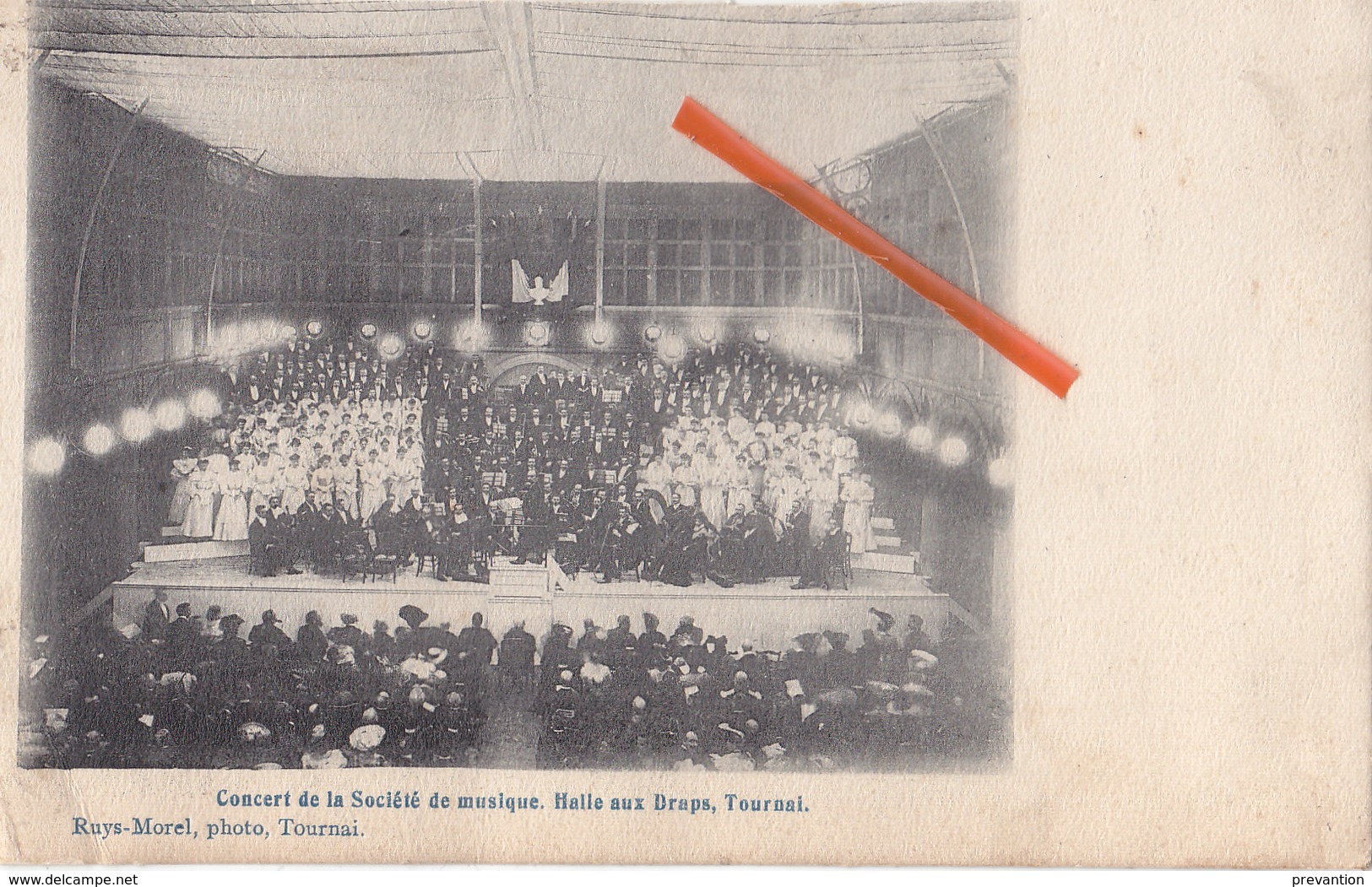 Concert De La Société De Musique, Halle Aux Draps, TOURNAI - Superbe Carte Très Animée - Tournai