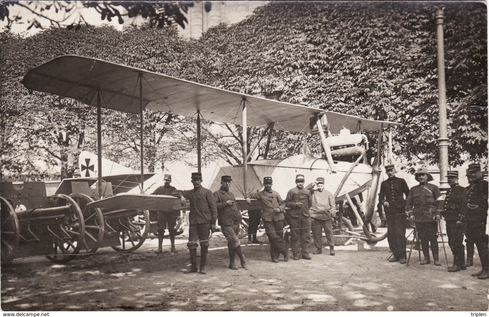 Belfort - Canons Et Avion Capturés à Dornach Près De Mulhouse Août 1914 - Carte Photo - Belfort - Ville