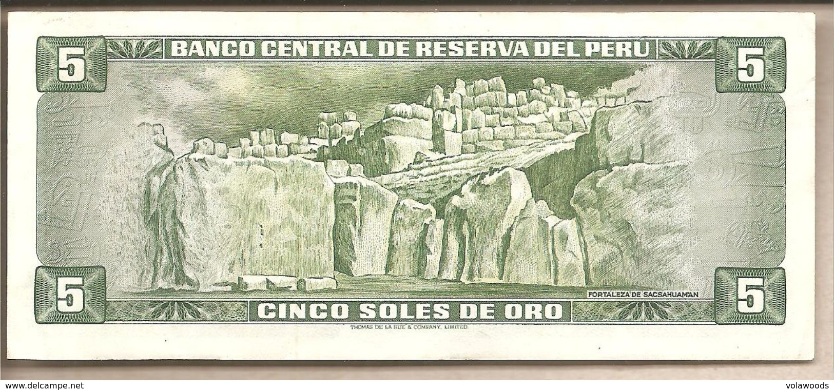 Perù - Banconota Circolata SPL Da 5 Soles De Oro P-99c.3 - 1974 - Perù