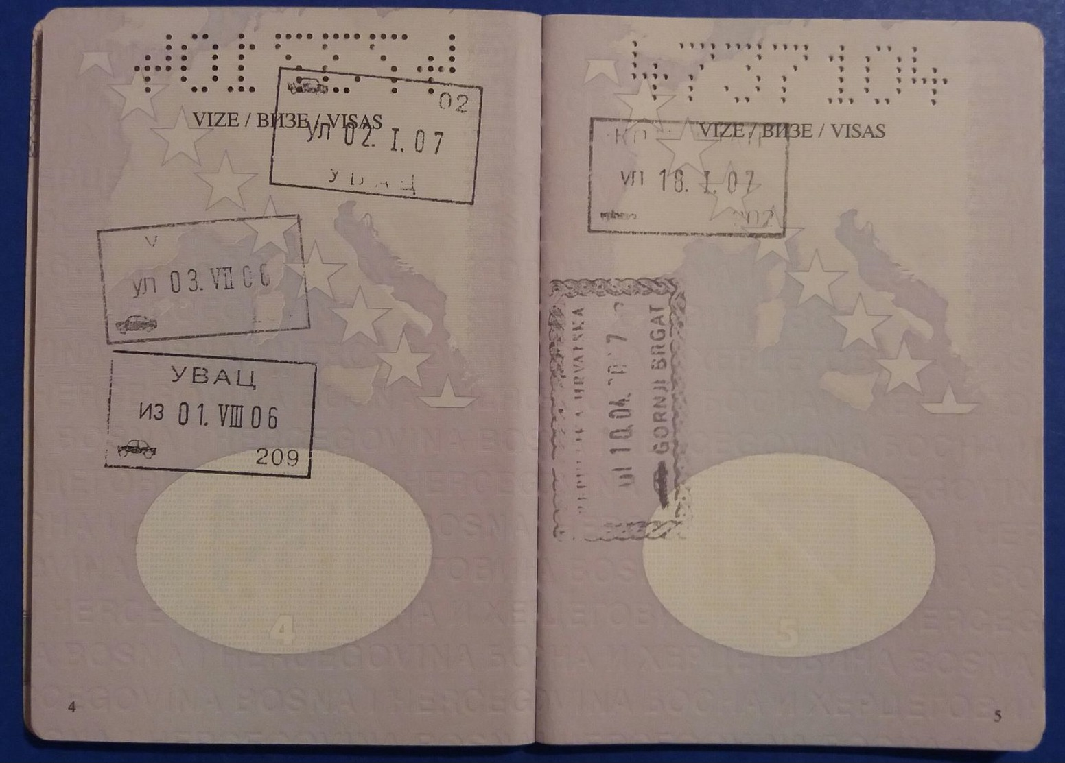 Passport Bosnia And Herzegovina 2005 Exp 2007 - Documents Historiques