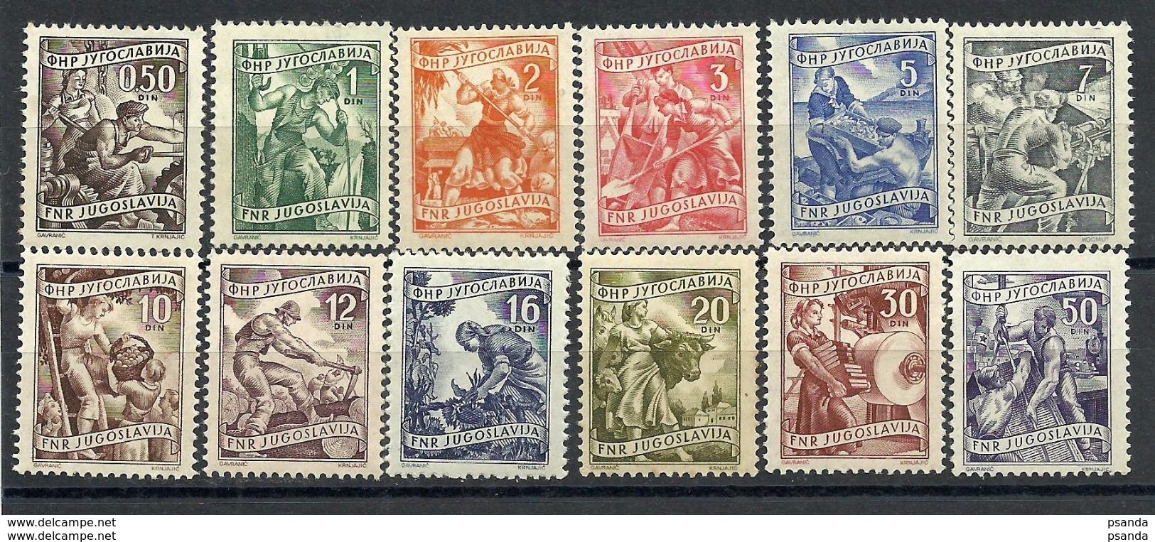 1950 YUGOSLAVIA-COMPLETE SET MNH** - Nuovi