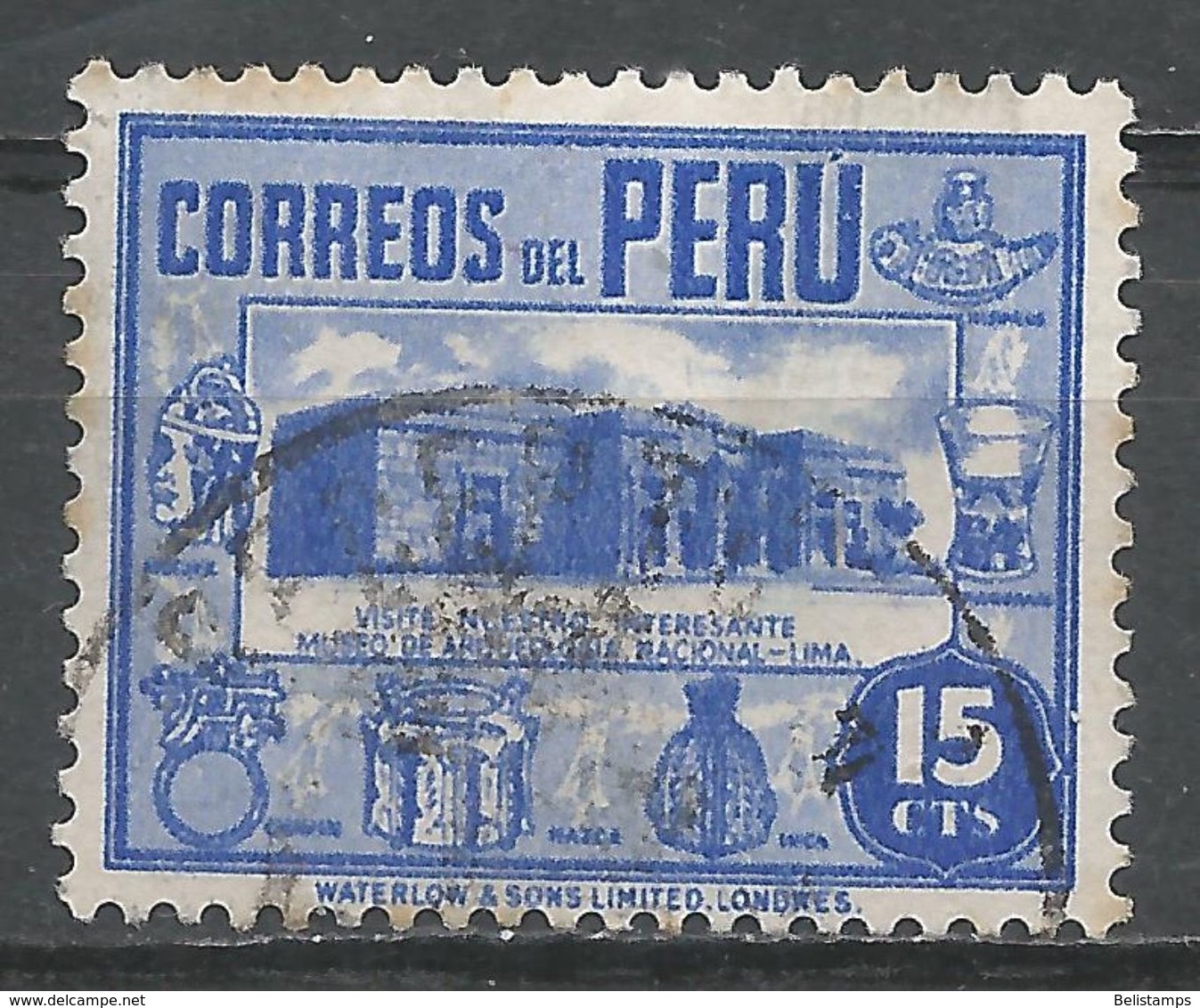 Peru 1938. Scott #378 (U) Archaeological Museum, Lima - Pérou