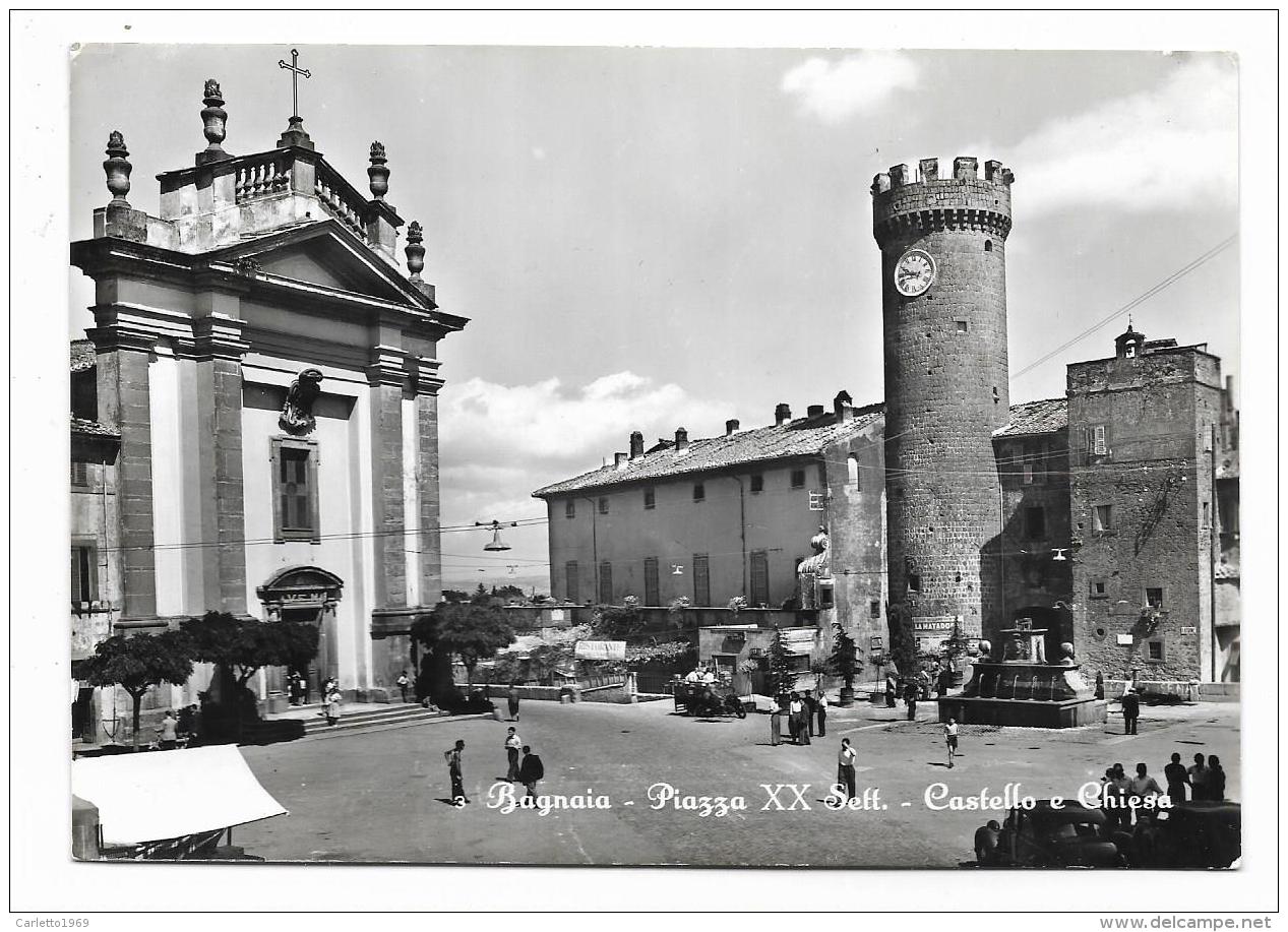 BAGNAIA -  PIAZZA XX SEMMBRE - CASTELLO E CHIESA - VIAGGIATA FG - Viterbo