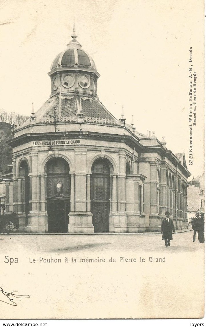 Spa.  Le Pouhon à La Mémoire De Pierre Le Grand. (scan Verso) - Spa