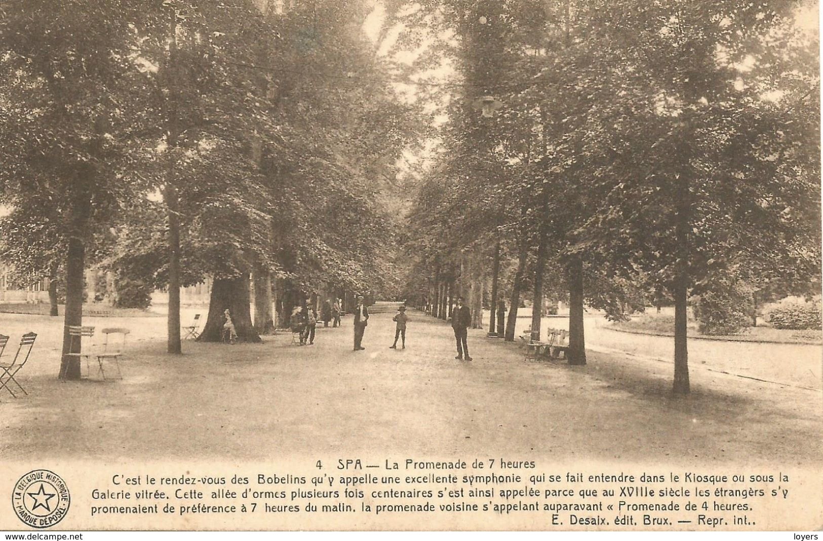 SPA  -  La Promenade De 7 Heures.. (scan Verso) - Spa