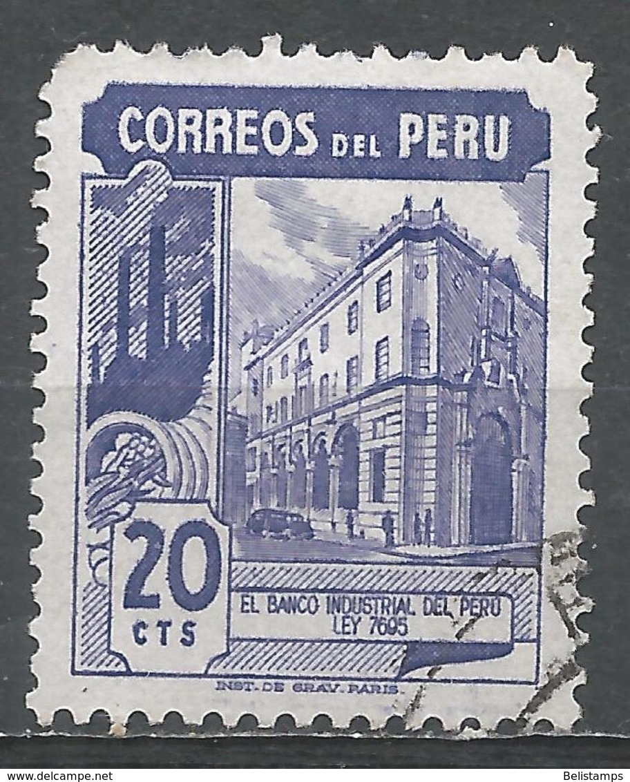 Peru 1951. Scott #439 (U) Industrial Bank Of Peru - Pérou