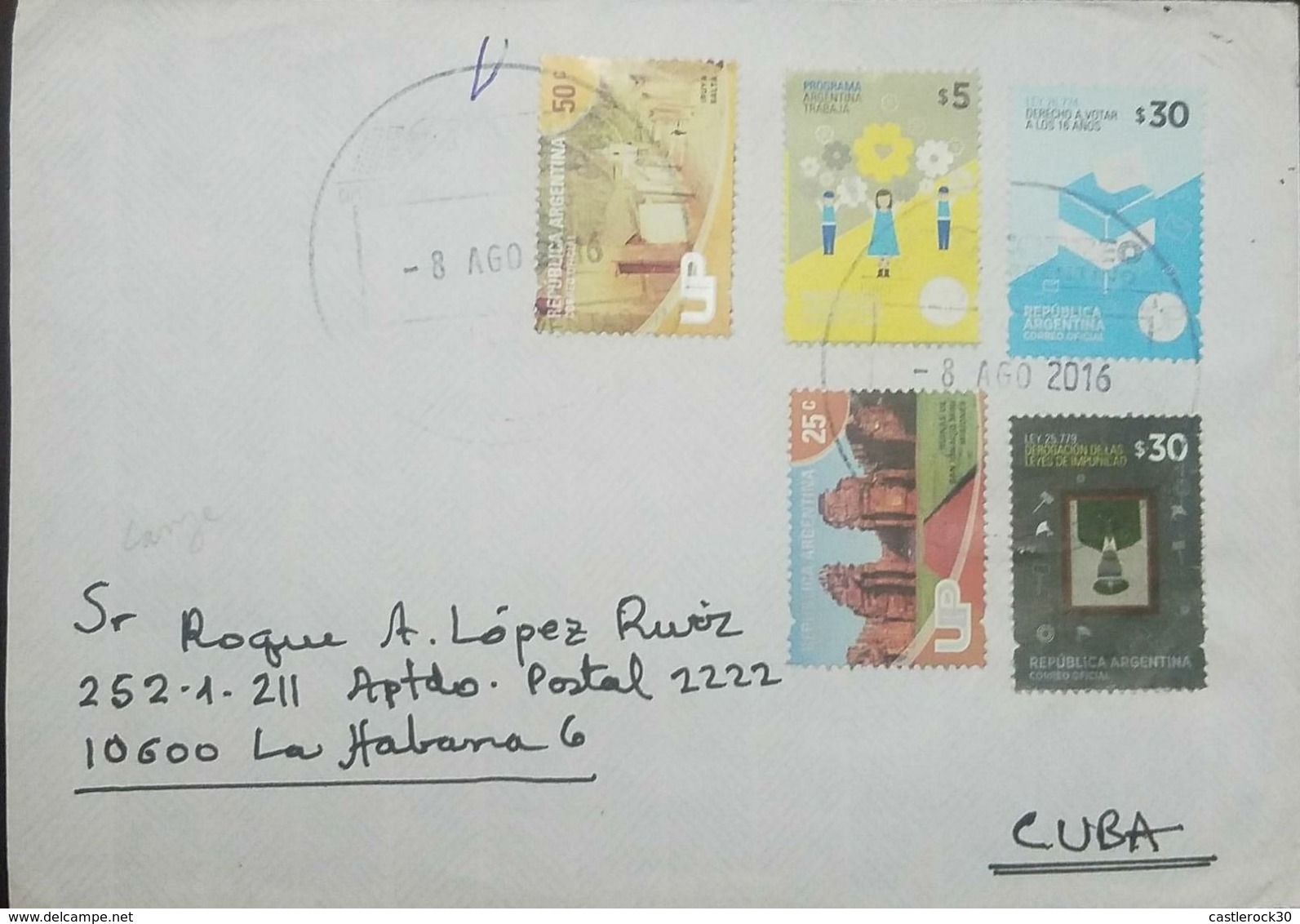 O) 2016 ARGENTINA, RUINS SAN IGNACIO-WORLD HERITAGE - UNESCO, LAWS FOR THE RIGHT TO VOTE, REPEAL LAWS AGAINST IMPUNITY, - Covers & Documents