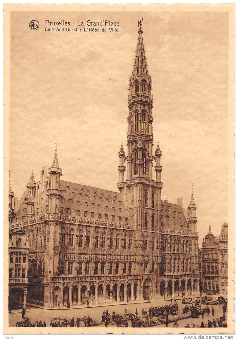 CPM - BRUXELLES - La Grand'Place - Côté Sud-Ouest : L'Hôtel De Ville - Marktpleinen, Pleinen