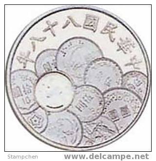 1999 50th Anni Of New Taiwan Dollars  NT$10.00 Coin - Taiwan