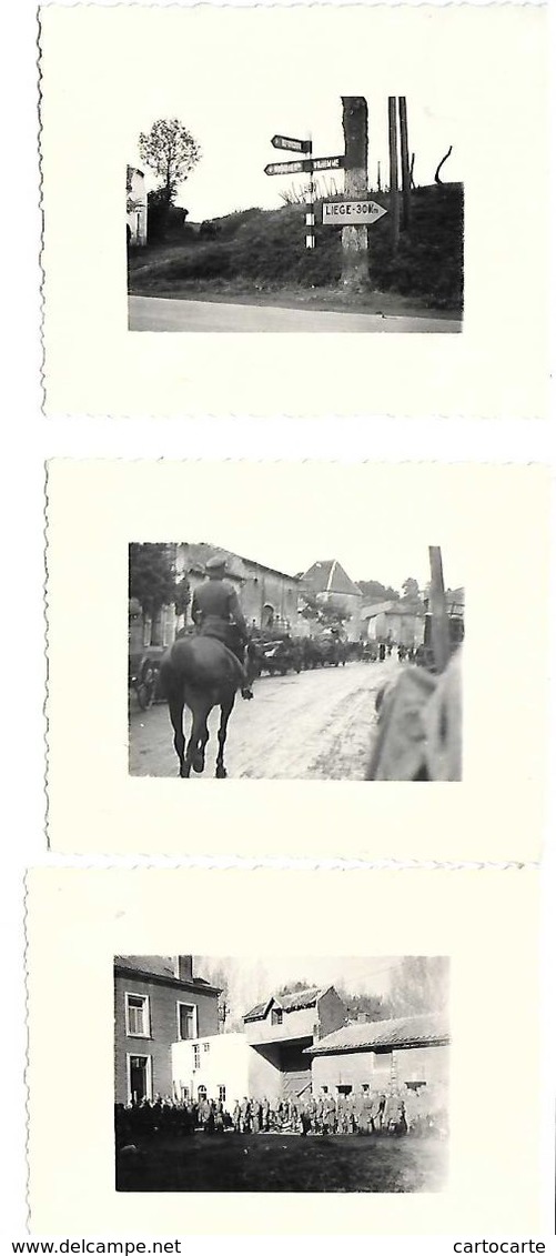 BELGIQUE 1940 3 FOTOS SECTEUR WAREMME ROSOUX BETTINCOURT SOLDATS ALLEMANDS - Andere & Zonder Classificatie