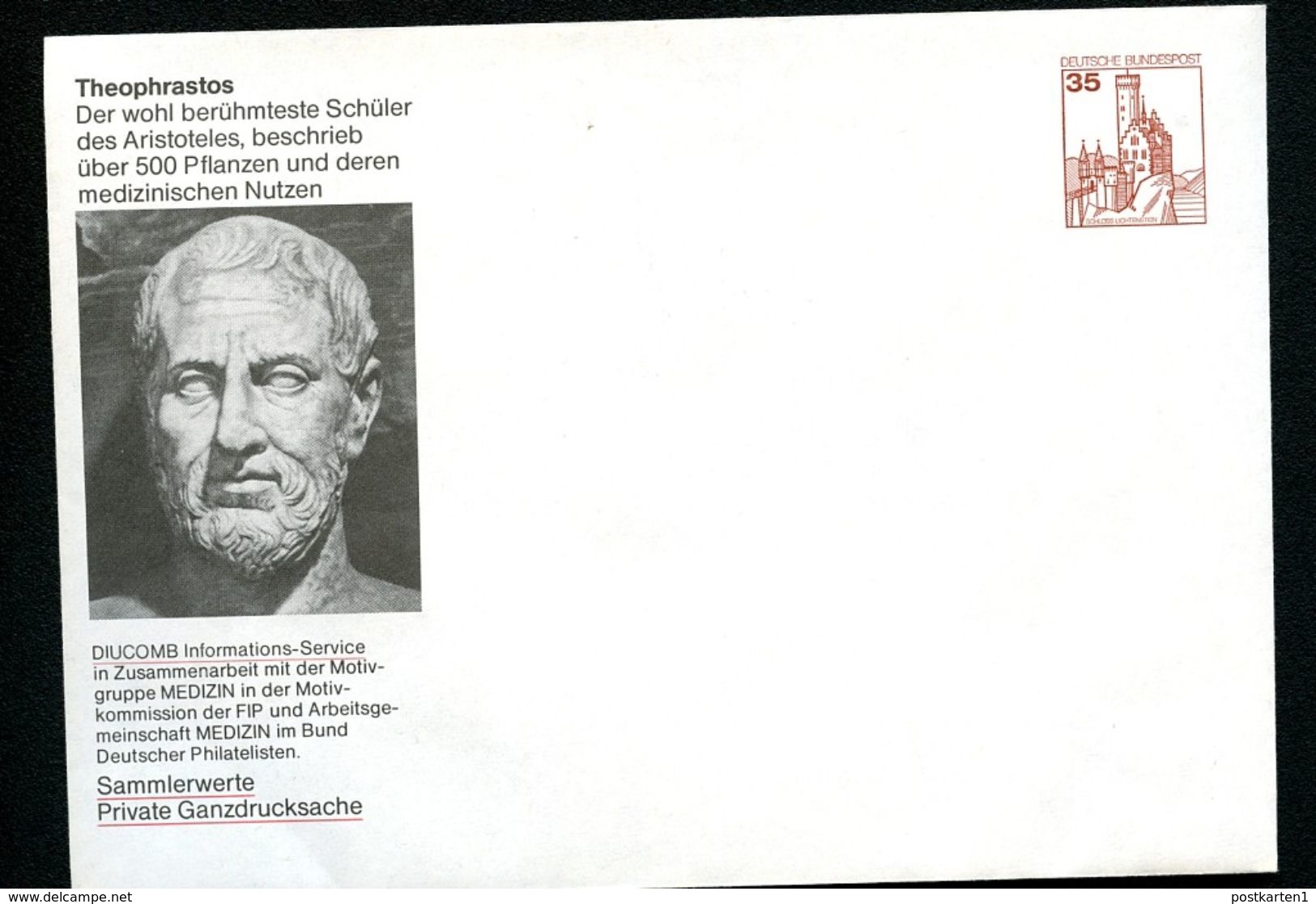 GERMANY PU250 B1/009-8 Special Envelope THEOPHRASTUS1985  NGK 5,00 € - Natur