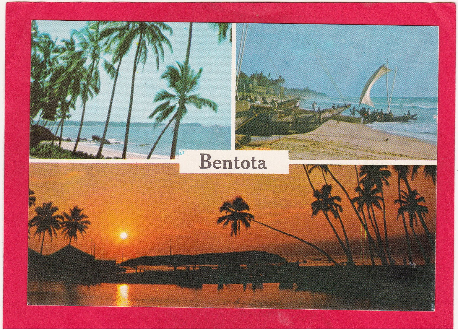 Modern Multi View Post Card Of Bentota, Southern, Sri Lanka,B36. - Sri Lanka (Ceylon)