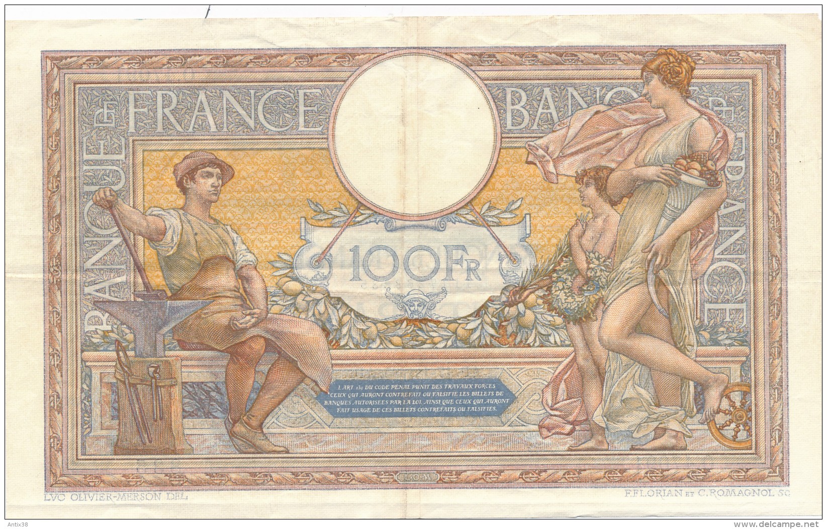 H18 - Billet - 100 FRANCS  - Luc Olivier-Merson - 1935 - 100 F 1908-1939 ''Luc Olivier Merson''