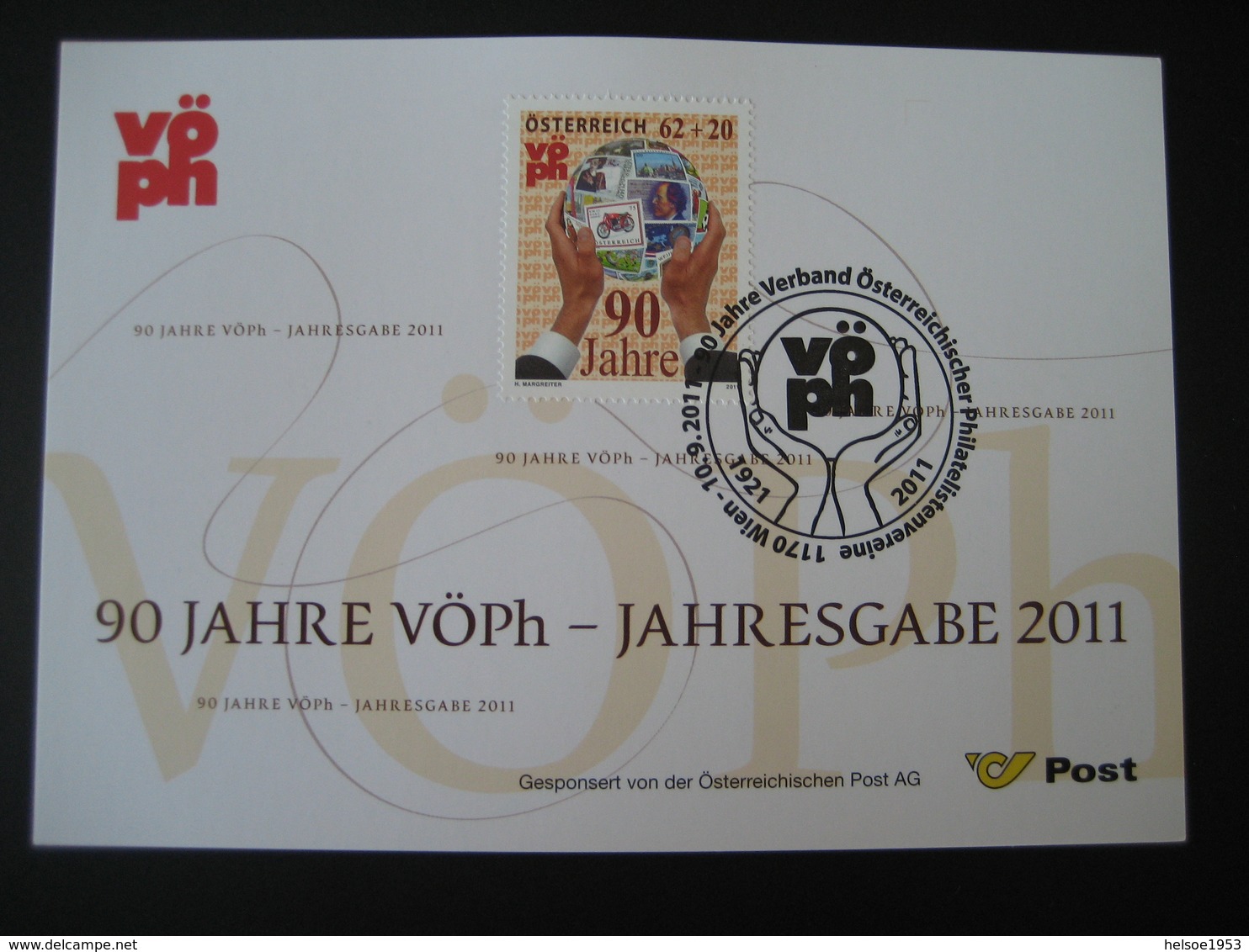 Österreich VÖPh Jahresgabe 2011, 90 Jahre VÖPh - Storia Postale