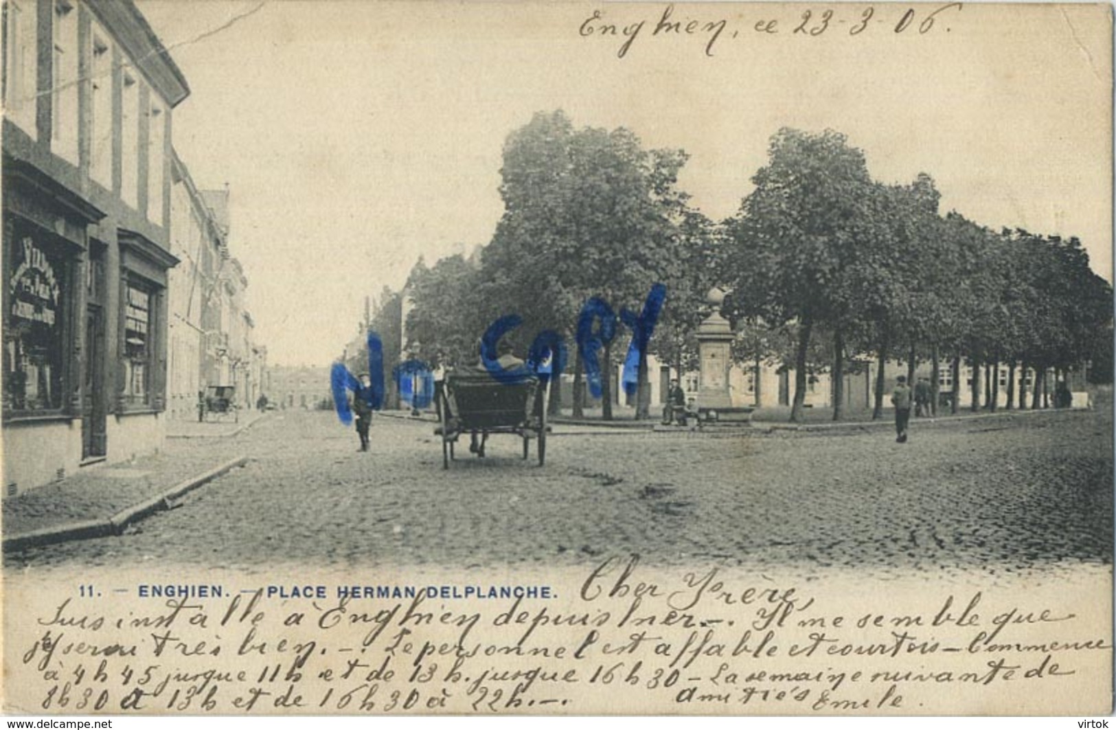 Enghien :  Place Herman Delplanche  ( Ecrit 1906 Avec Timbre ) - Enghien - Edingen