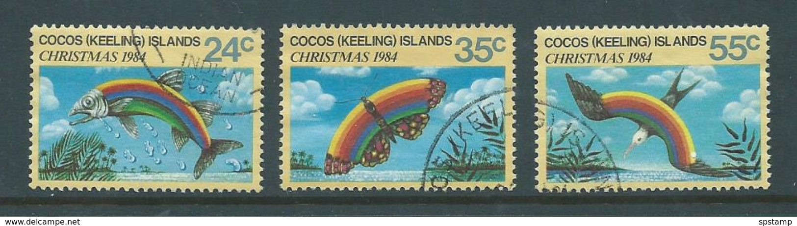 Cocos Keeling Island 1984 Christmas Set Of 3 FU - Cocos (Keeling) Islands