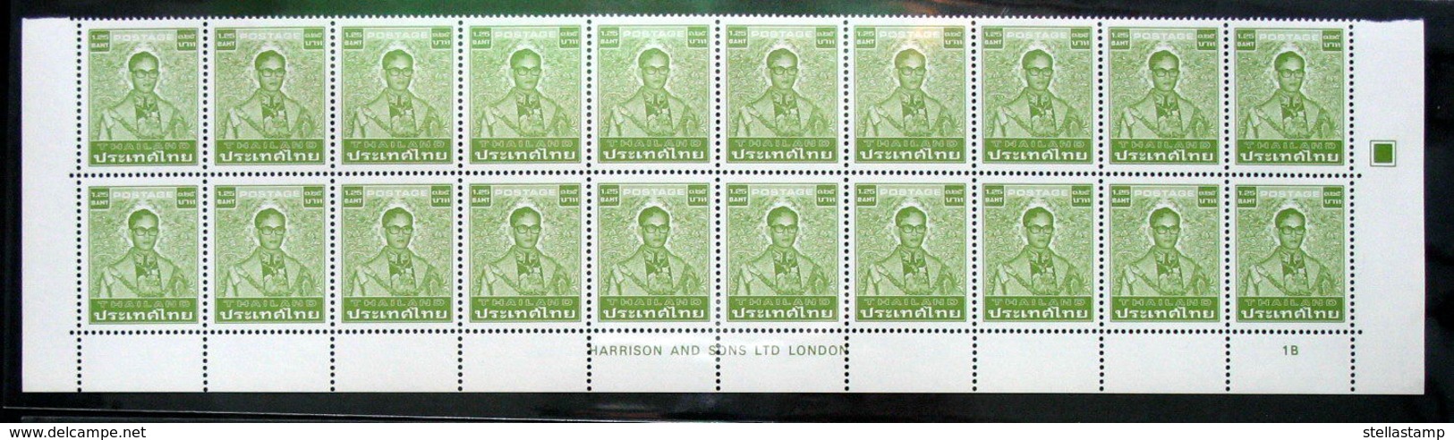 Thailand Stamp Definitive King Rama 9 7th Series 1.25 Baht (Harrison And Sons) - BLK20 - Thailand