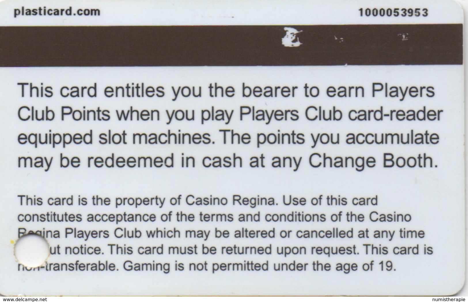 Carte De Membre : Casino Regina Players Club Canada - Cartes De Casino