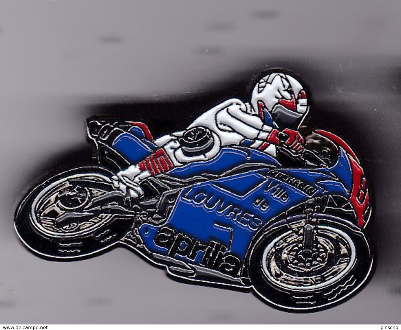 Pin's  MOTO APRILLA MICHELIN VILLE DE LOUVRES - Motorbikes