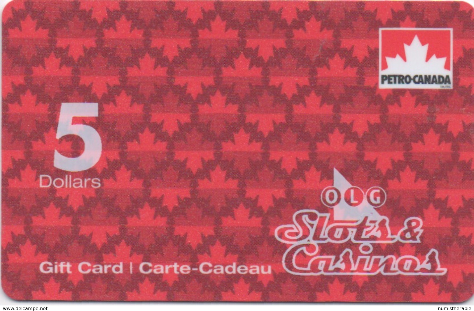 Carte-Cadeau Gift-Card : OLG Slots & Casinos 5 Dollars Canada (www.petro-canada.ca) - Cartes De Casino