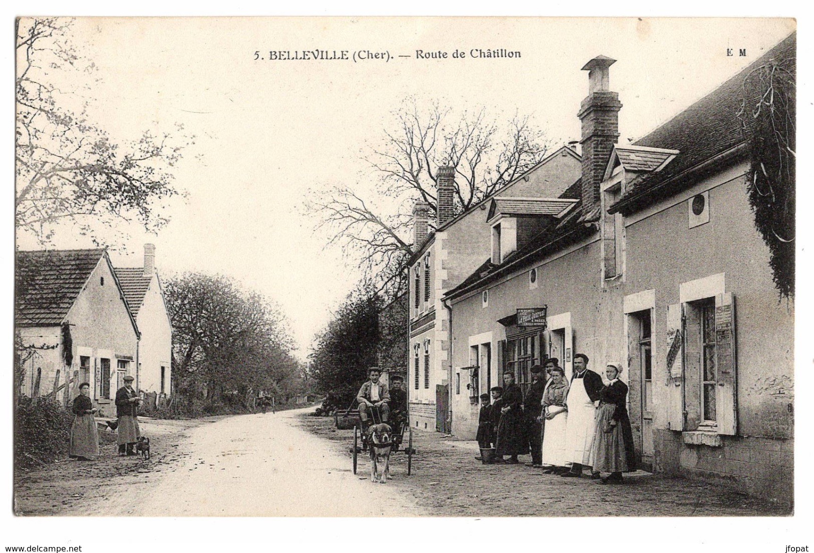 18 CHER - BELLEVILLE Voiture à Chien Route De Châtillon (voir Descriptif) - Altri & Non Classificati