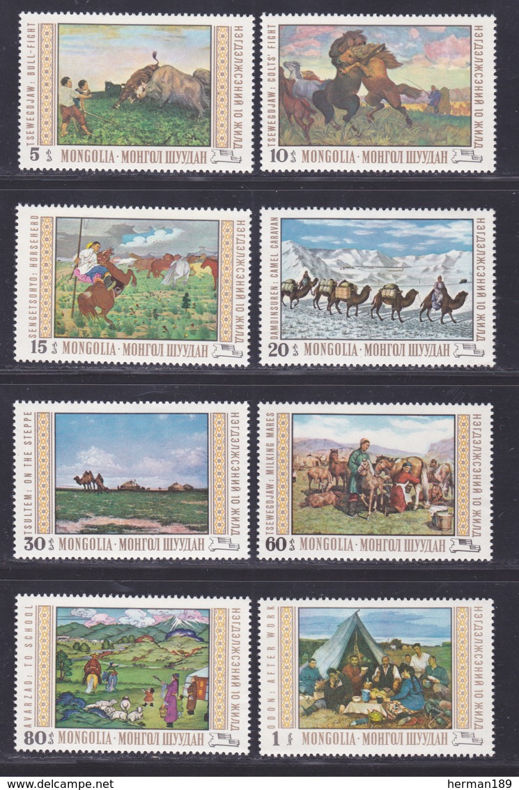 MONGOLIE N°  495 à 502 ** MNH Neufs Sans Charnière, TB (D4535) Tableaux Divers - Mongolie