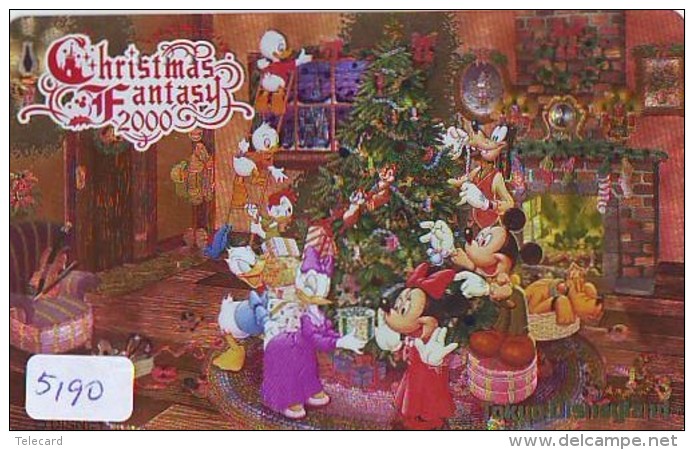 Télécarte Japon * 110-212029 * DISNEY (5190) MERRY CHRISTMAS * WEIHNACHTEN * TELEFONKARTE * PHONECARD JAPAN * - Disney