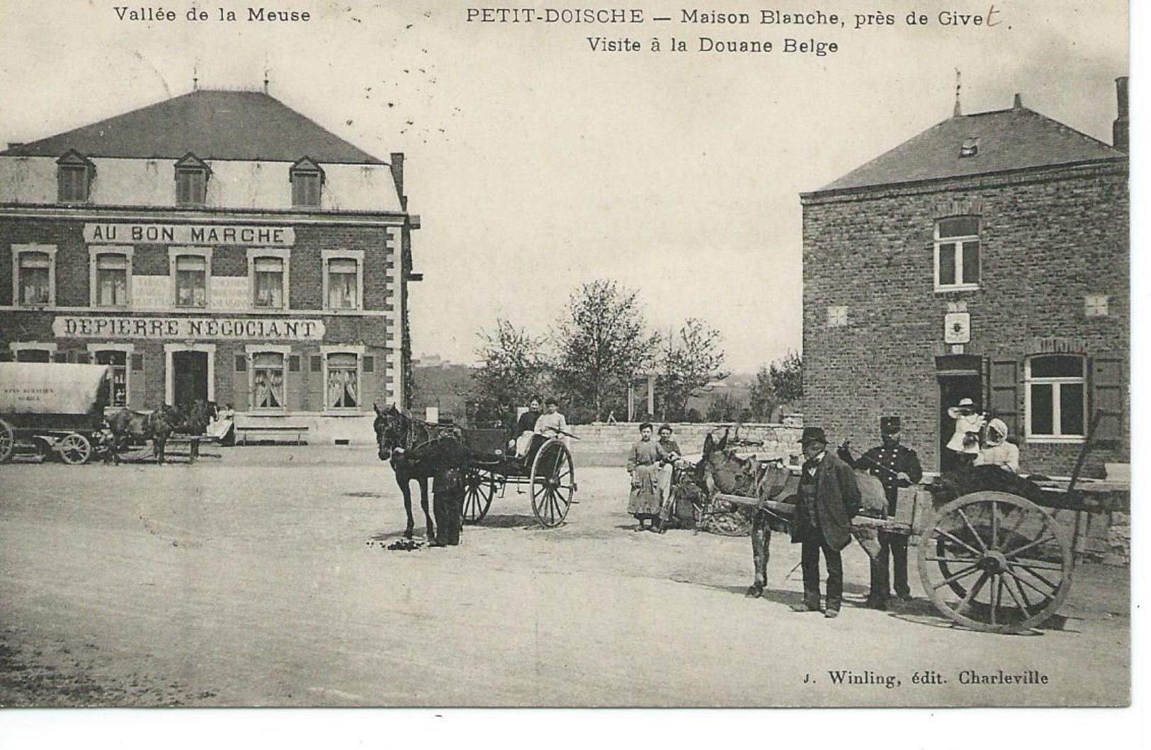 Petit-Doische . Maison Blanche Près De Givet ,vallée De La Meuse : Visite à La Douane Belge - Hastière