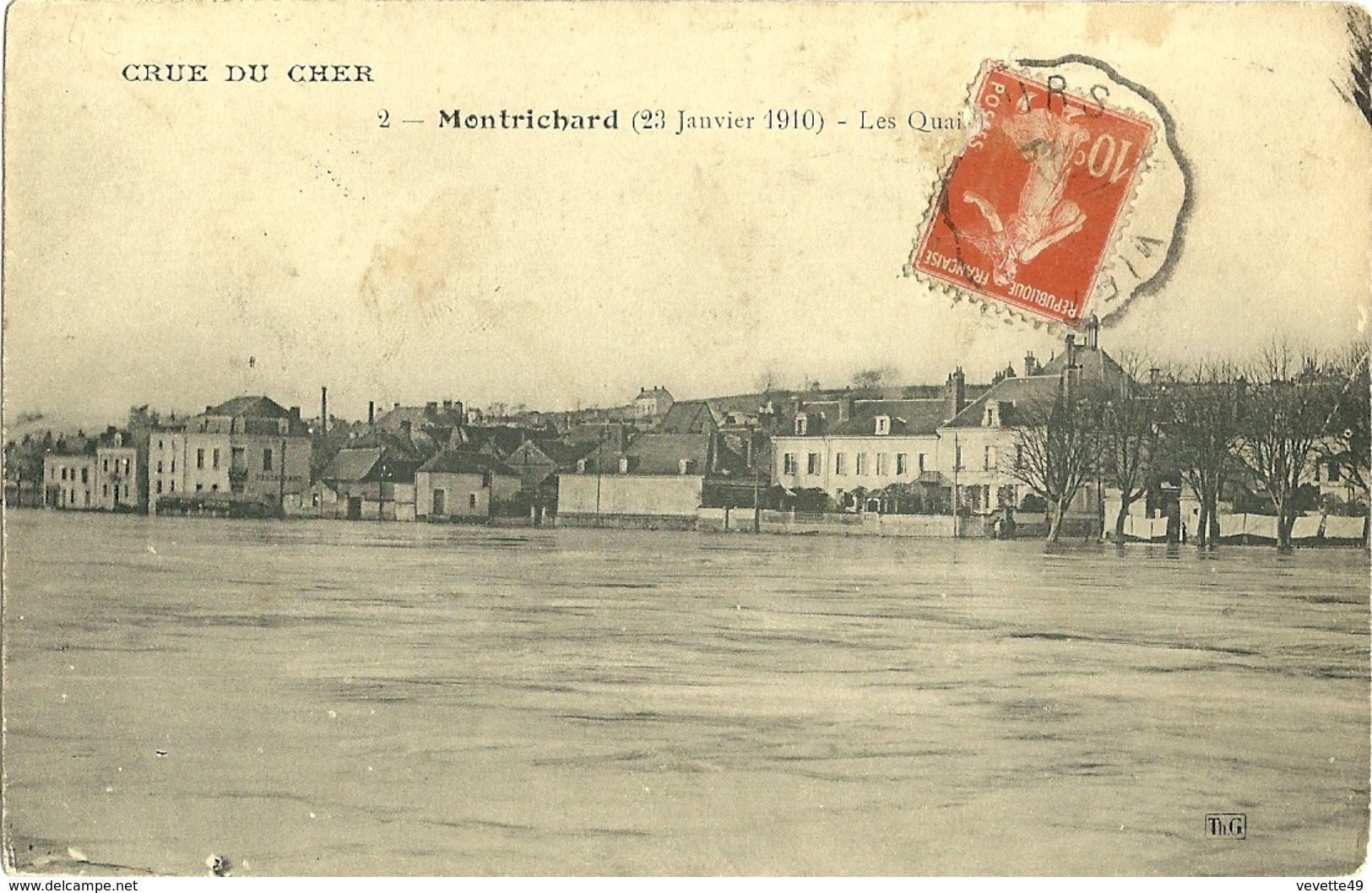 Montrichard : Crue De 1910, Les Quais - Montrichard