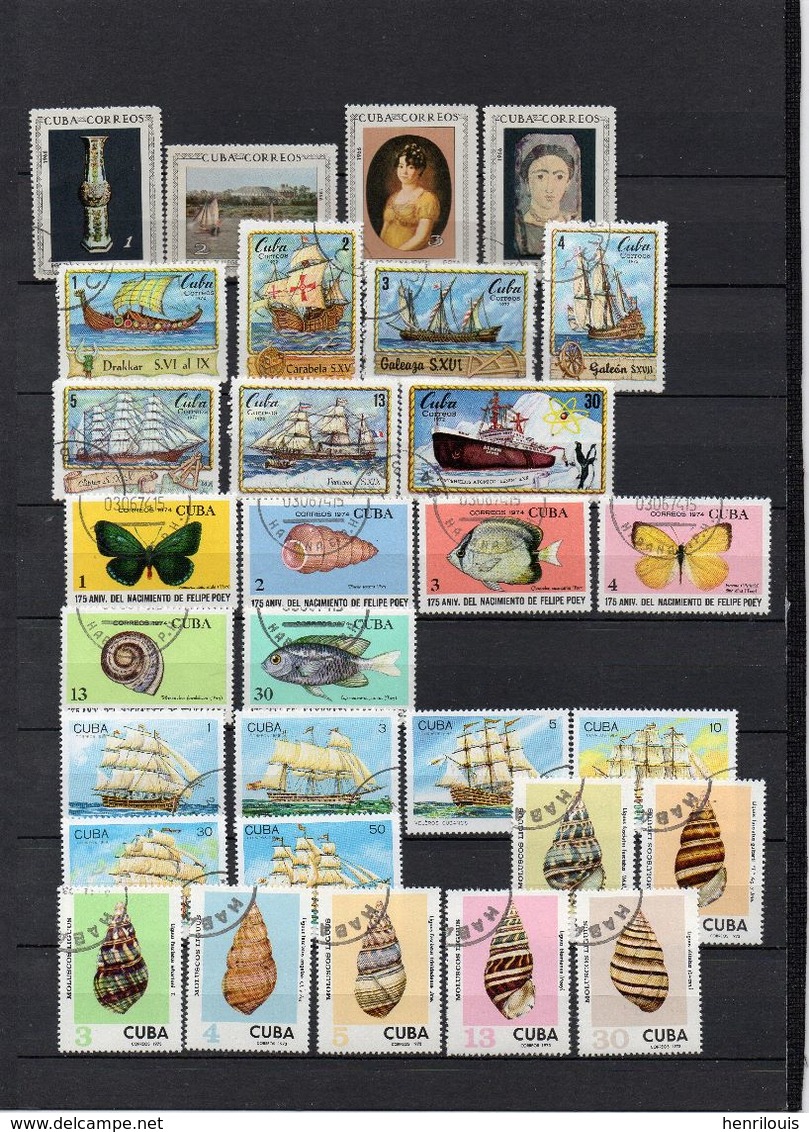 Lot De Timbres De Cuba En Séries (ref 4889 ) Voir 3scans - Alla Rinfusa (max 999 Francobolli)