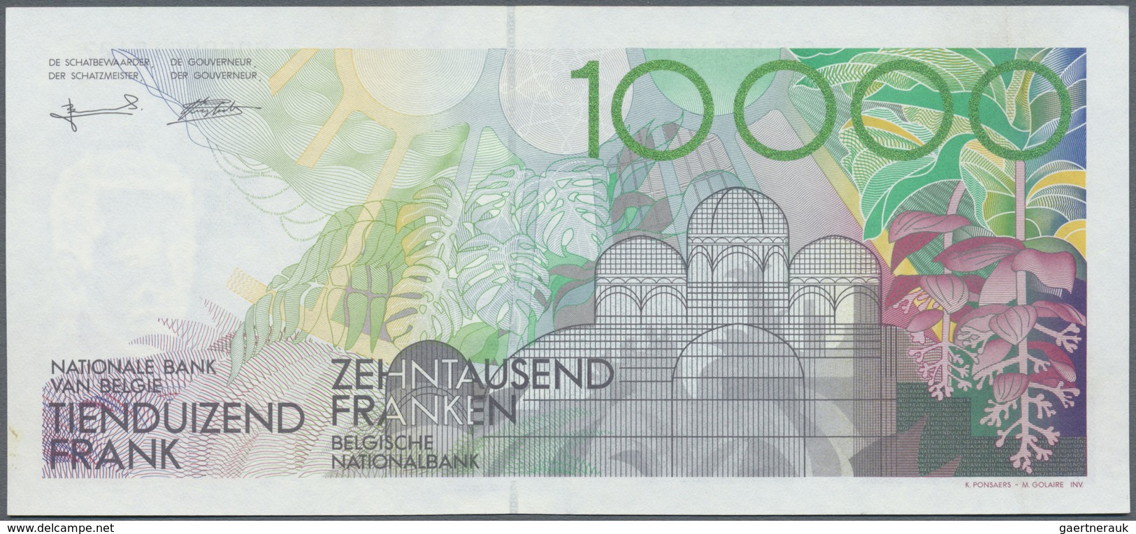 Belgium / Belgien: 10.000 Francs ND(1992-1997) P. 146, With Only A Light Corner Dint At Upper Left, - [ 1] …-1830 : Before Independence