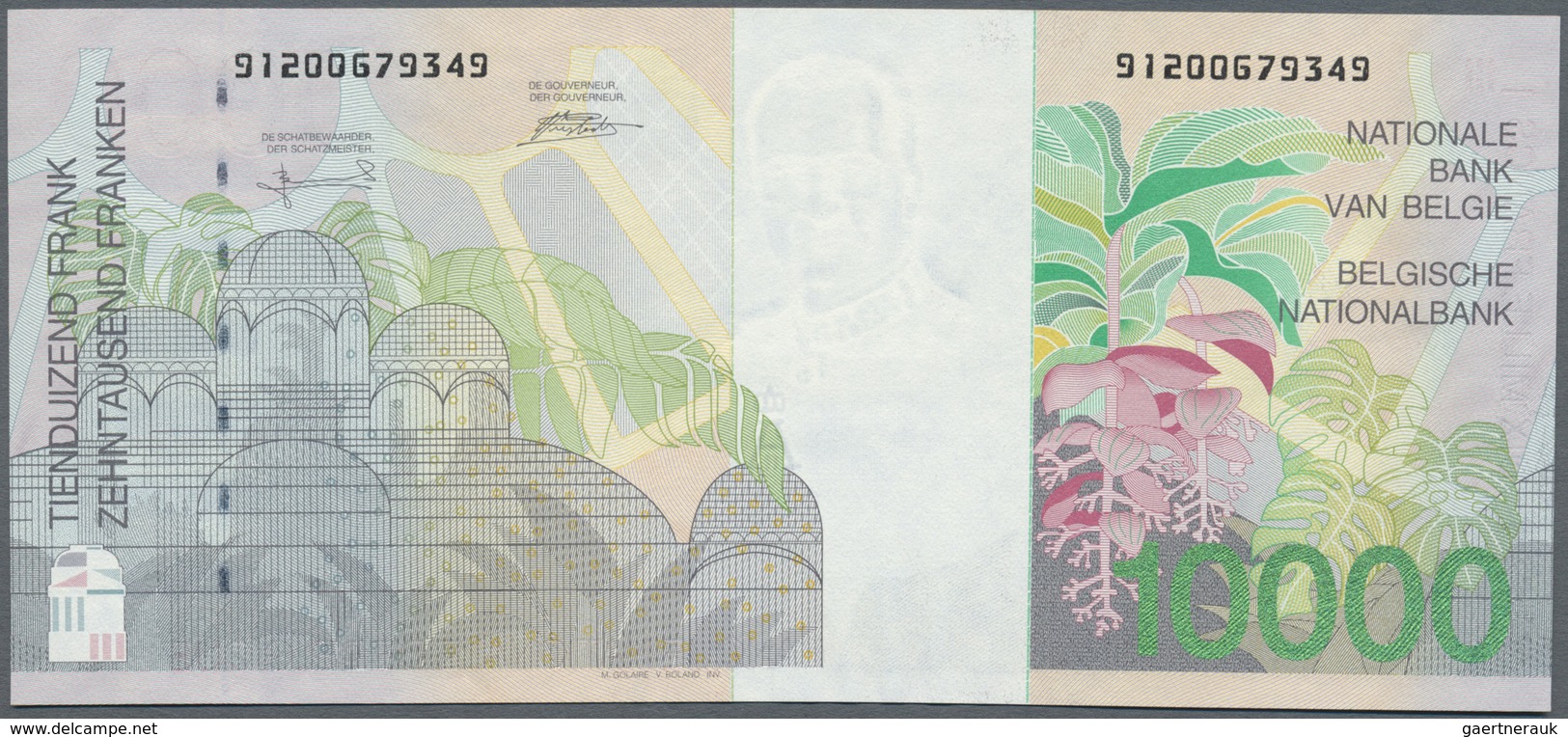 Belgium / Belgien: 10.000 Francs ND(1997) P. 152, Light Wavy Paper At Upper And Lower Border, No Fol - [ 1] …-1830 : Prima Dell'Indipendenza