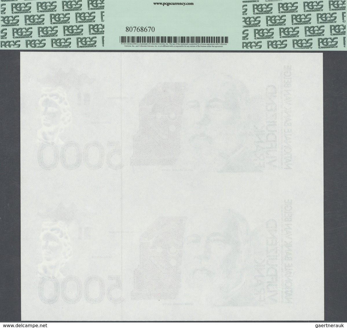 Belgium / Belgien: Very Interesting And Highly Rare Set Of Uncut Pairs For The 5000 Francs ND(1992) - [ 1] …-1830 : Prima Dell'Indipendenza