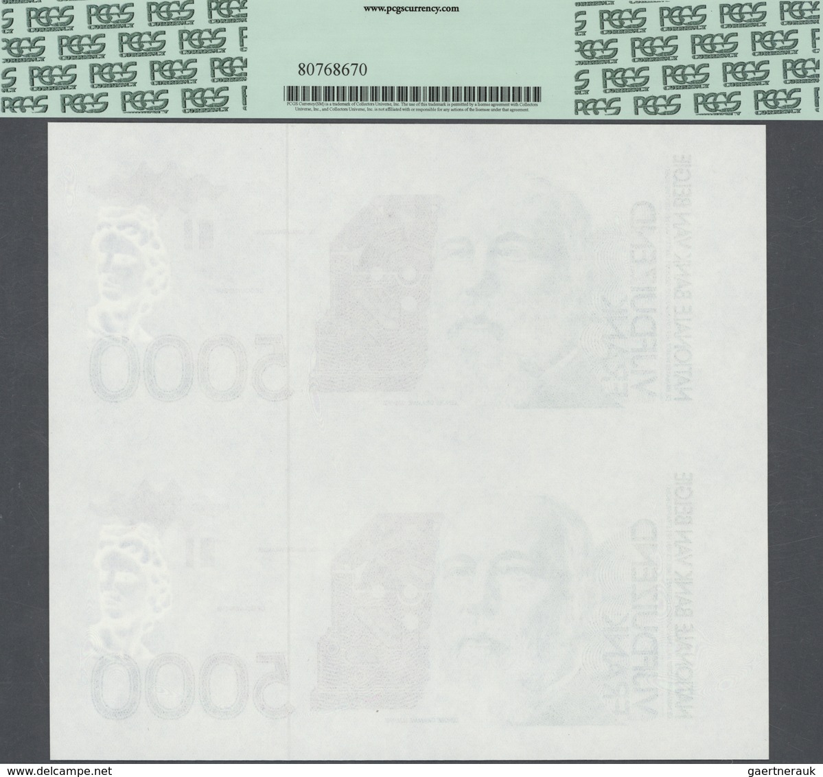 Belgium / Belgien: Very Interesting And Highly Rare Set Of Uncut Pairs For The 5000 Francs ND(1992) - [ 1] …-1830 : Voor Onafhankelijkheid