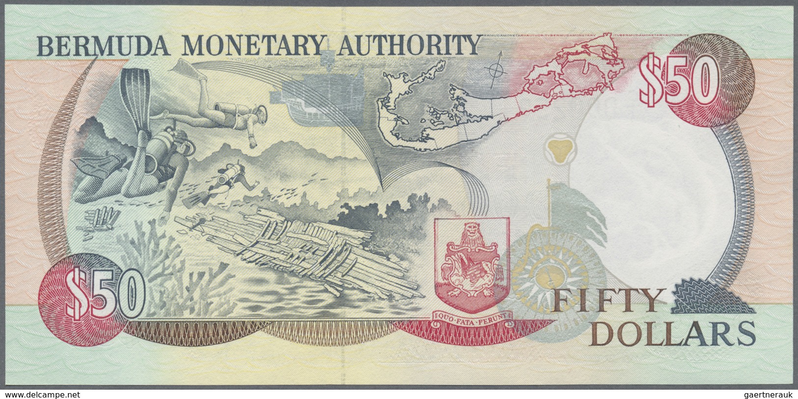 Bermuda: Set With 3 Banknotes Comprising 20 Dollars 1976 P.31b (UNC), 100 Dollars 1989 P.39 (UNC) An - Bermude