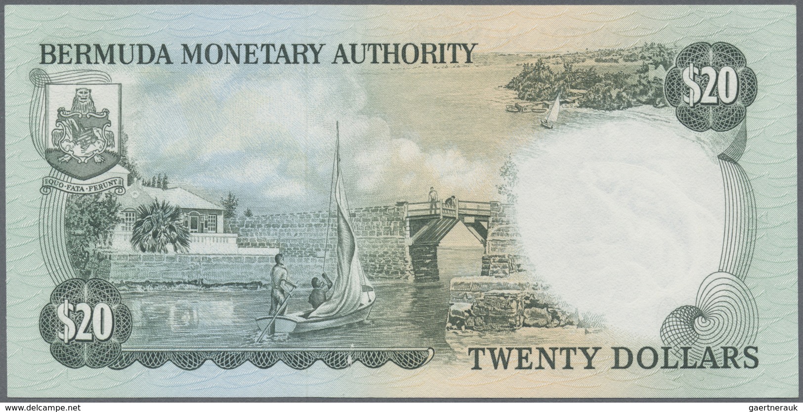 Bermuda: Set With 3 Banknotes Comprising 20 Dollars 1976 P.31b (UNC), 100 Dollars 1989 P.39 (UNC) An - Bermudes