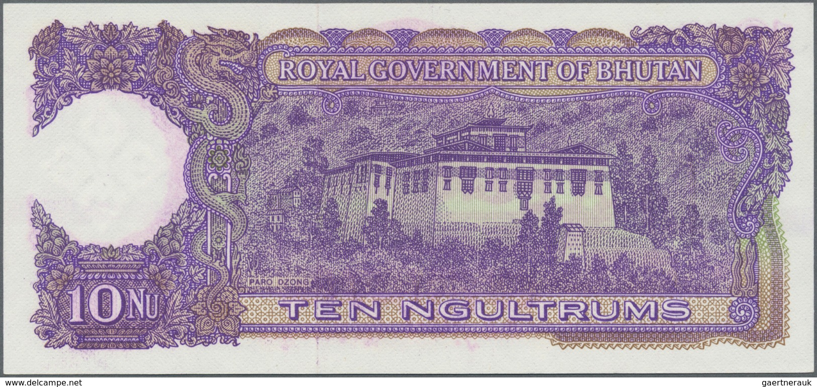 Bhutan: Highly Rare 5 Ngultrum P. 3 Note With Only 2 Usual Pinholes, Otherwise: UNC. - Bhoutan