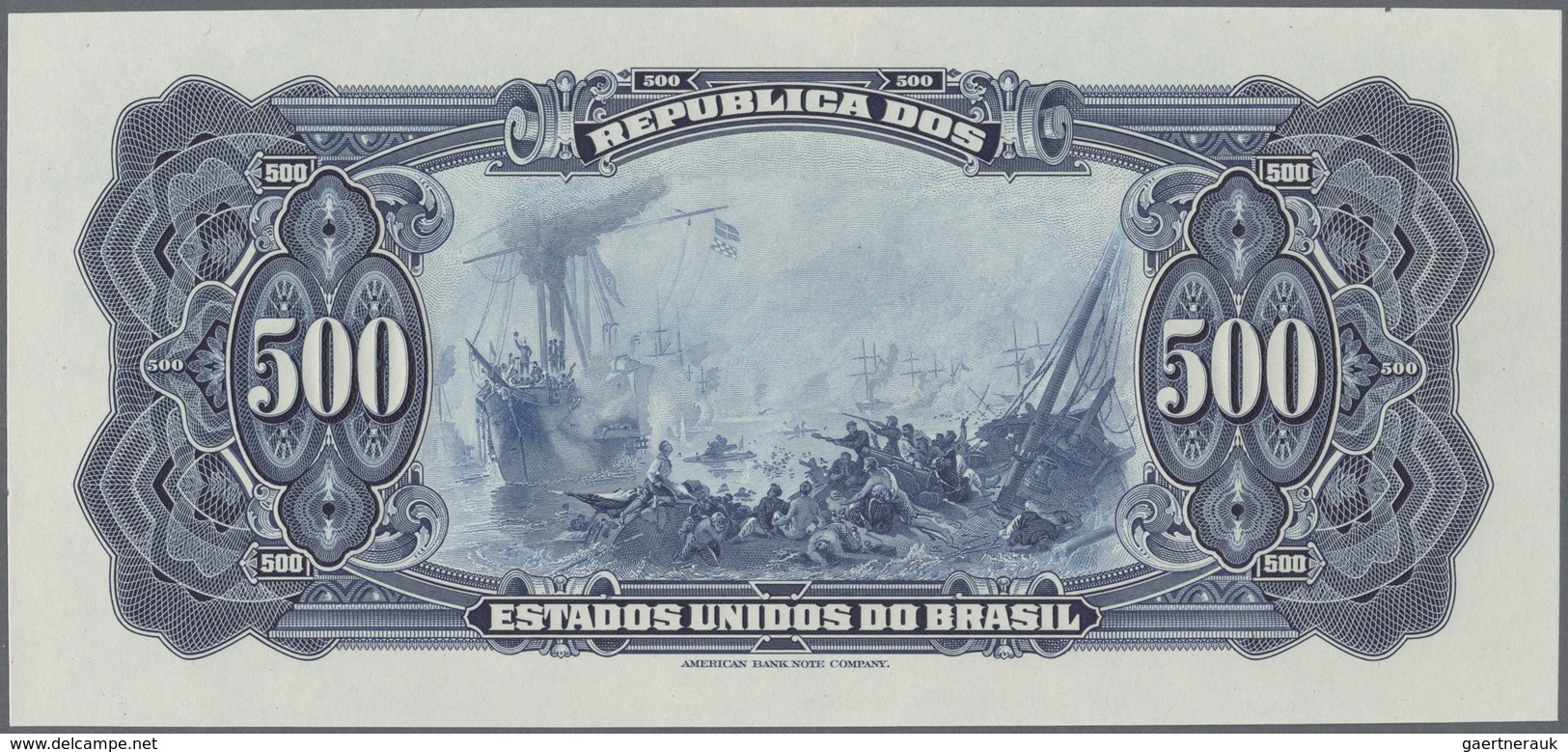 Brazil / Brasilien: Uniface Proof Prints Of Front And Back Seperately Printed And Mounted On Cardboa - Brazil