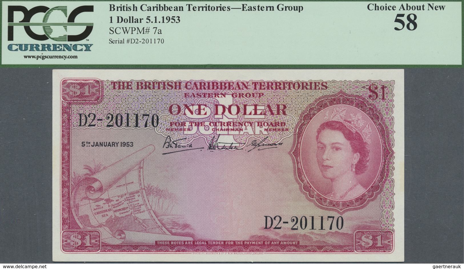 British Caribbean Territories: 1 Dollar 1953, P.7a In Almost Perfect Condition With A Few Tiny Creas - Other - America