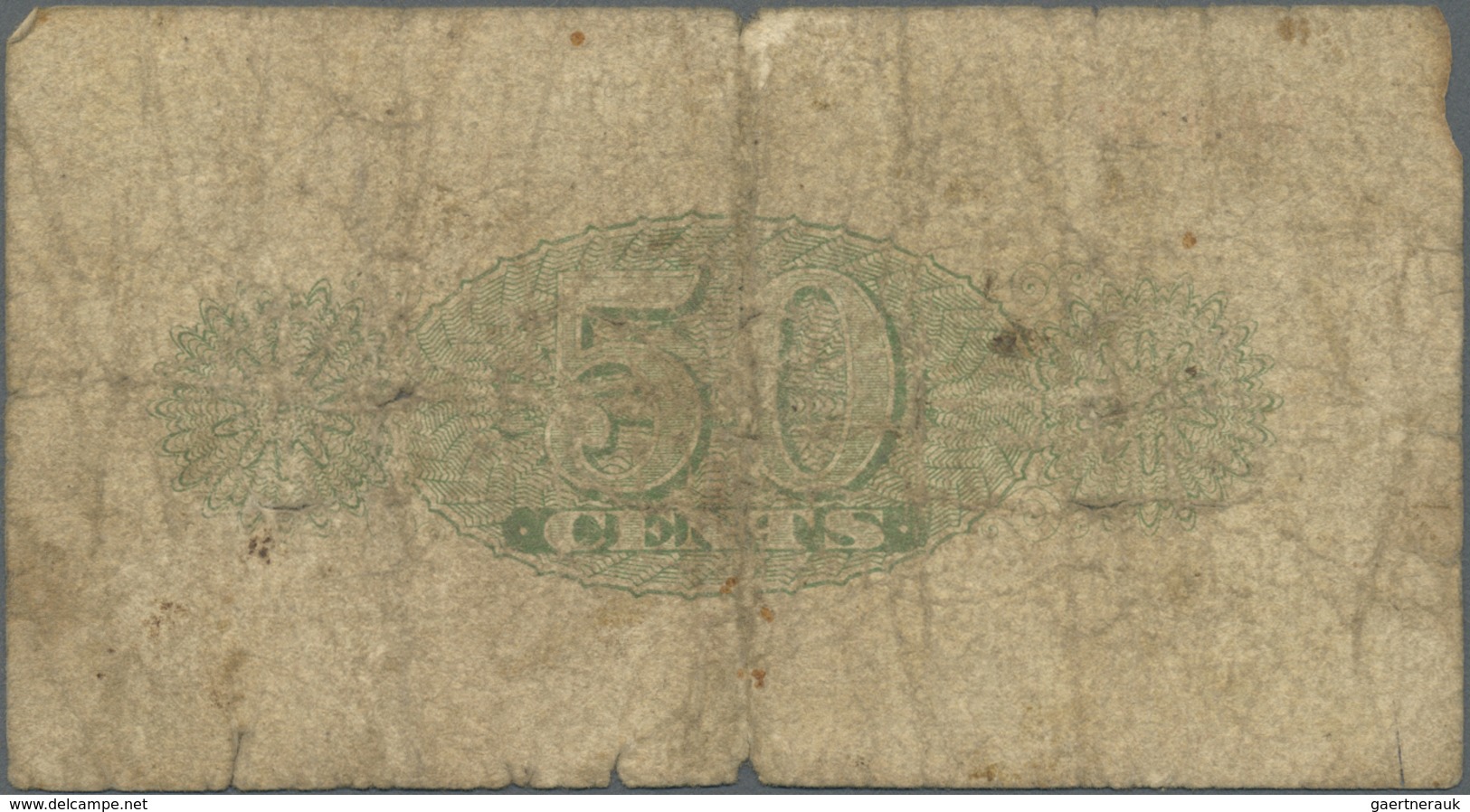 British North Borneo: 50 Cents 1938 In Stronger Used Condition With Several Folds, Creases, Stain An - Sonstige – Afrika