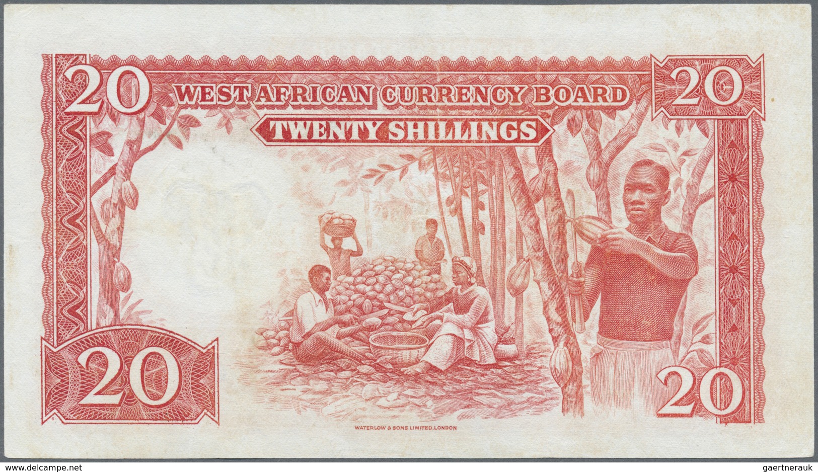British West Africa: 20 Shillings March 31st 1953, P.10, Obviously Washed And Pressed With A Few Fol - Altri – Africa