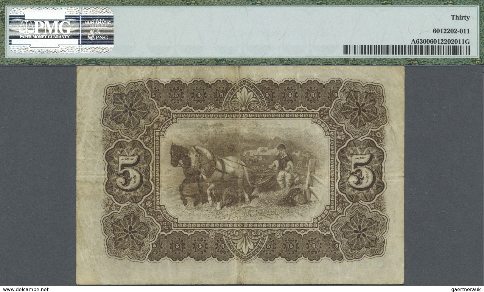Bulgaria / Bulgarien: 5 Leva Srebro ND(1899), Signature Karadjov & Tropchiev, P.A6, Very Rare Note I - Bulgaria
