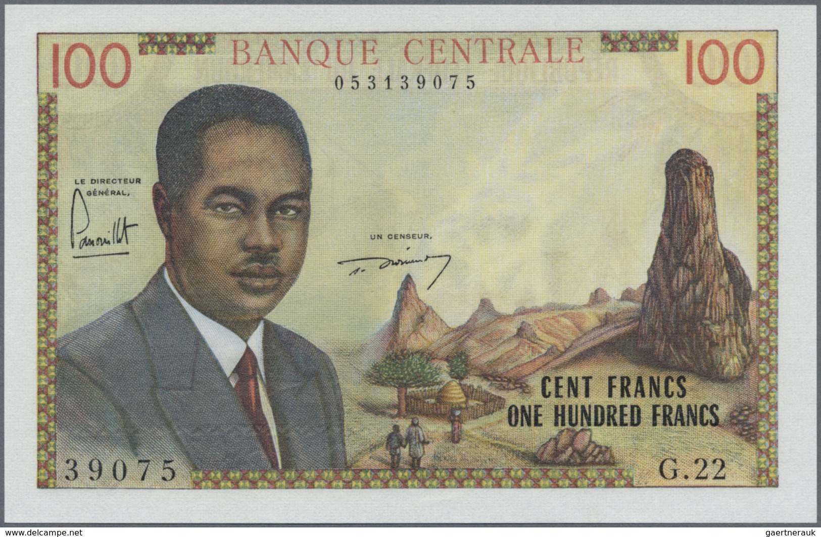 Cameroon / Kamerun: Pair Of The 100 Francs ND(1962) P.10, One Inalmost Uncirculated Condition With A - Cameroon