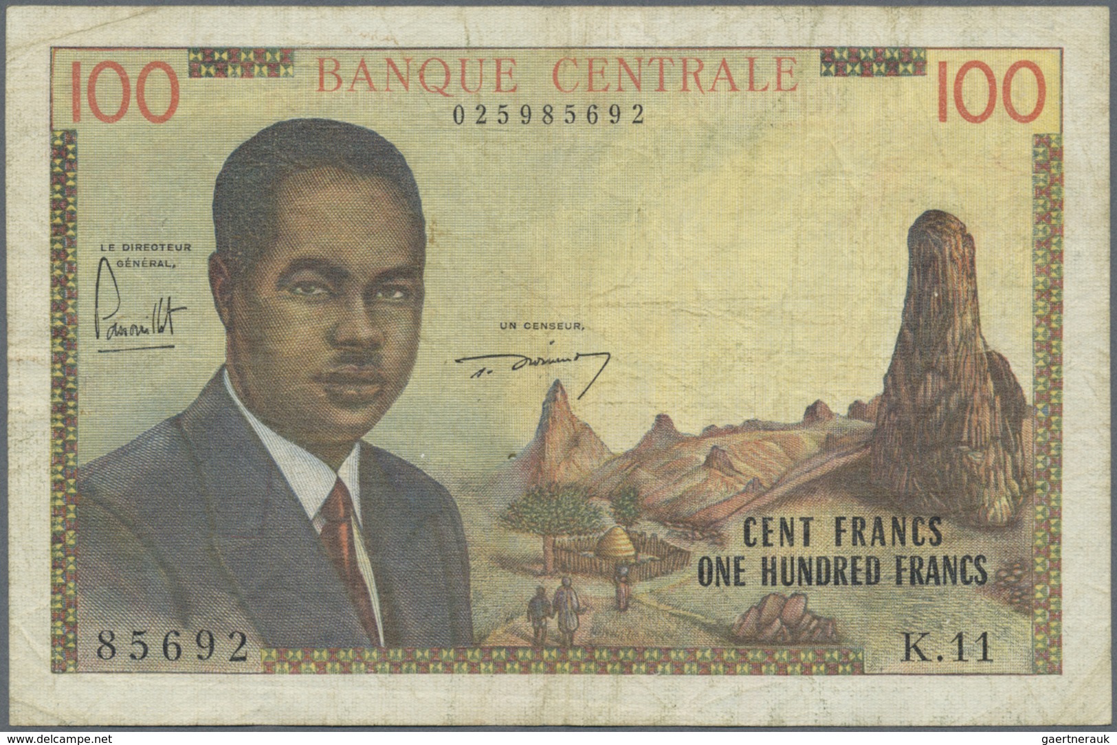 Cameroon / Kamerun: Pair Of The 100 Francs ND(1962) P.10, One Inalmost Uncirculated Condition With A - Cameroon