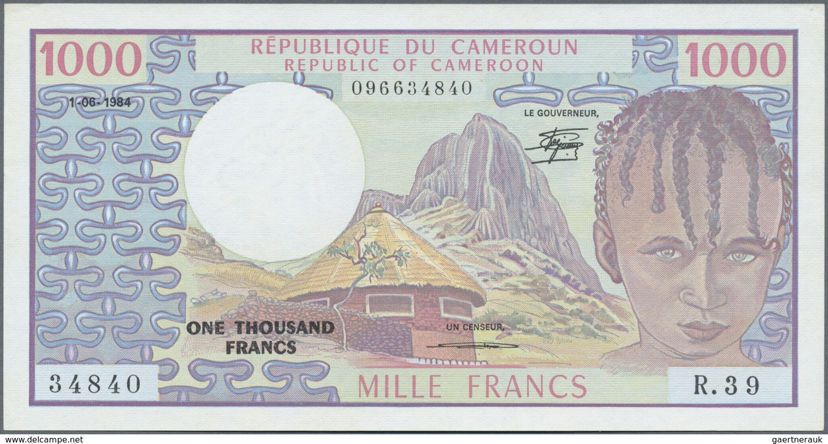 Cameroon / Kamerun: 1000 Francs 1984 P. 21 In Condition: AUNC. - Cameroon