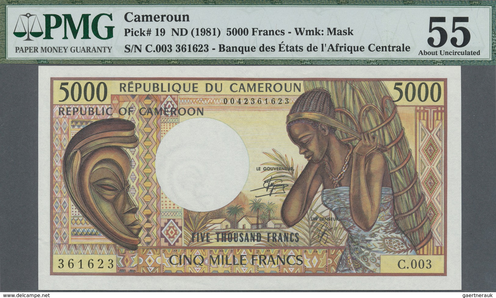 Cameroon / Kamerun: Banque Des États De L'Afrique Centrale - République Du Cameroun 5000 Francs ND(1 - Cameroon