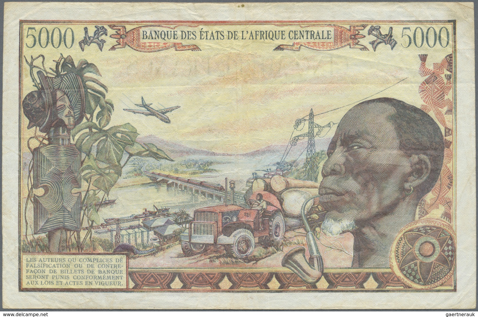 Central African Republic / Zentralafrikanische Republik: 5000 Francs 1980 P. 11 In Used Condition Wi - Repubblica Centroafricana